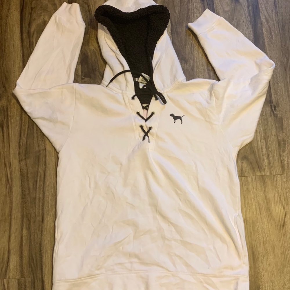 Pink White Hoodie